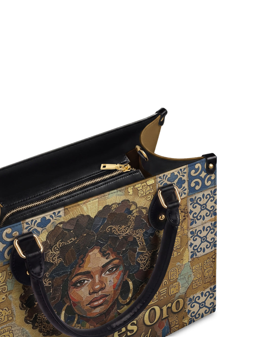 "Mi Raíz es Oro" ver.3 Leather Handbag - detail | Paleta Bags