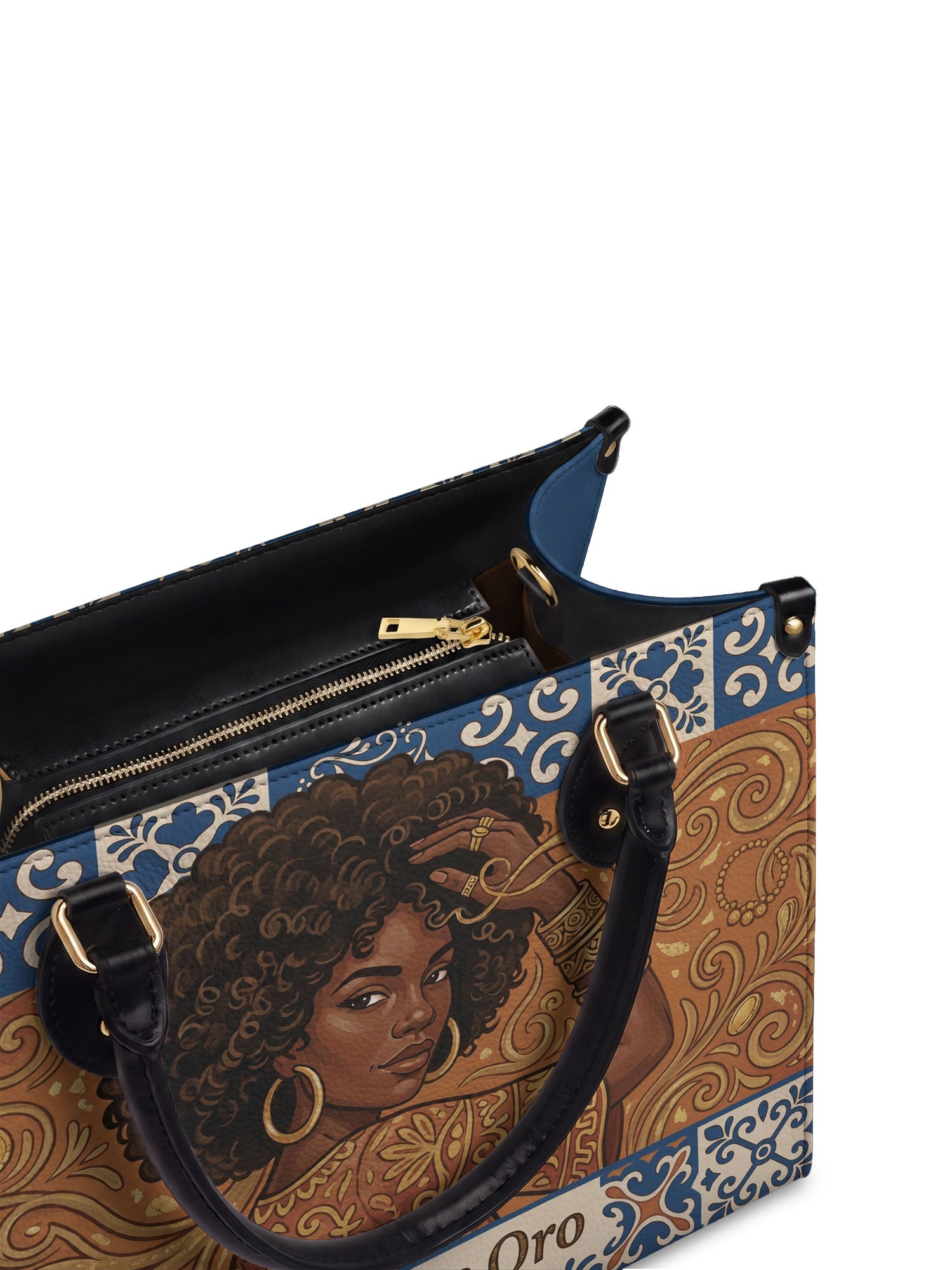 "Mi Raíz es Oro" ver.1 Leather Handbag - detail | Paleta Bags