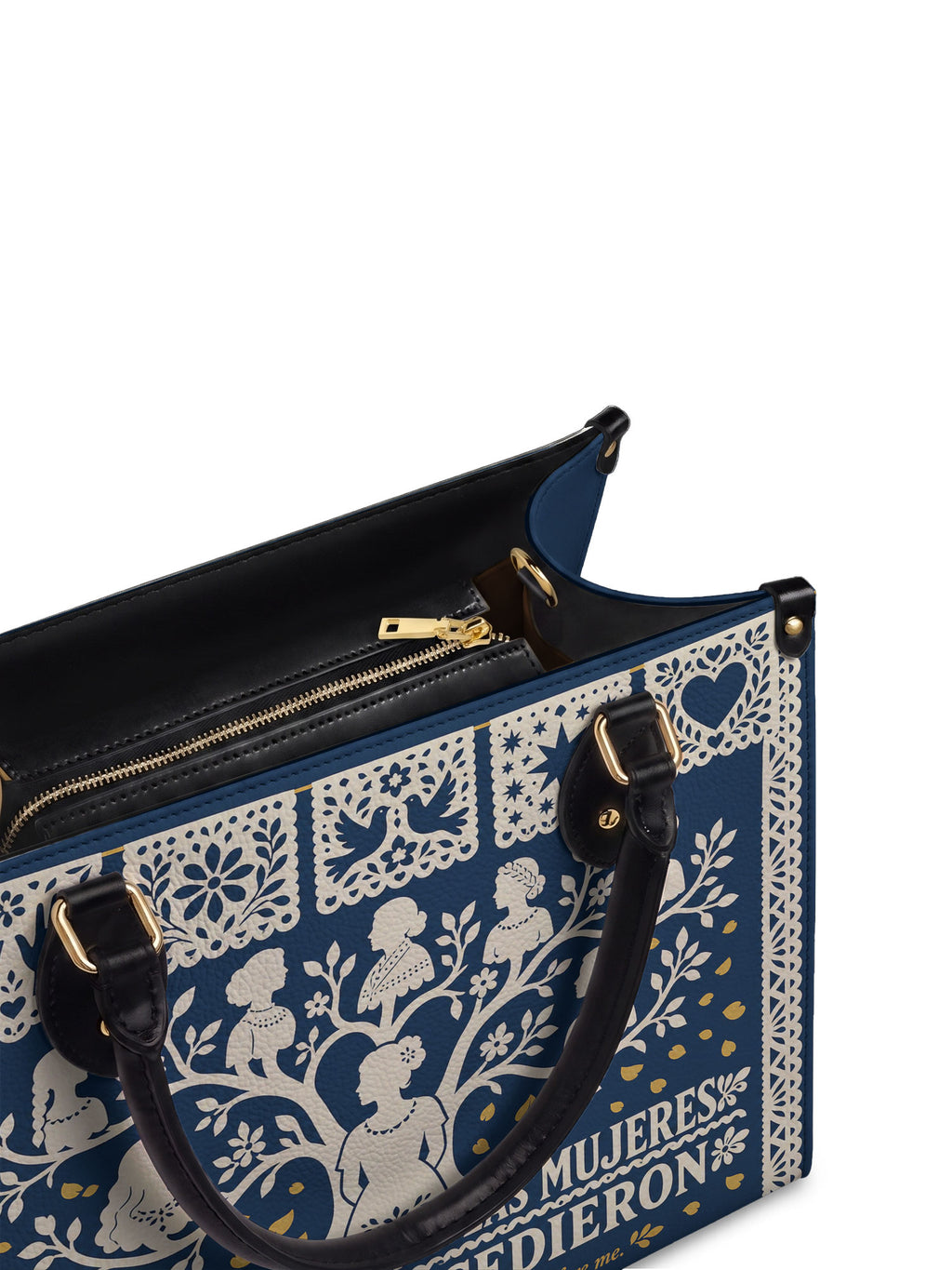 "Resiliente como las mujeres que me precedieron" ver.2 Leather Handbag - detail | Paleta Bags