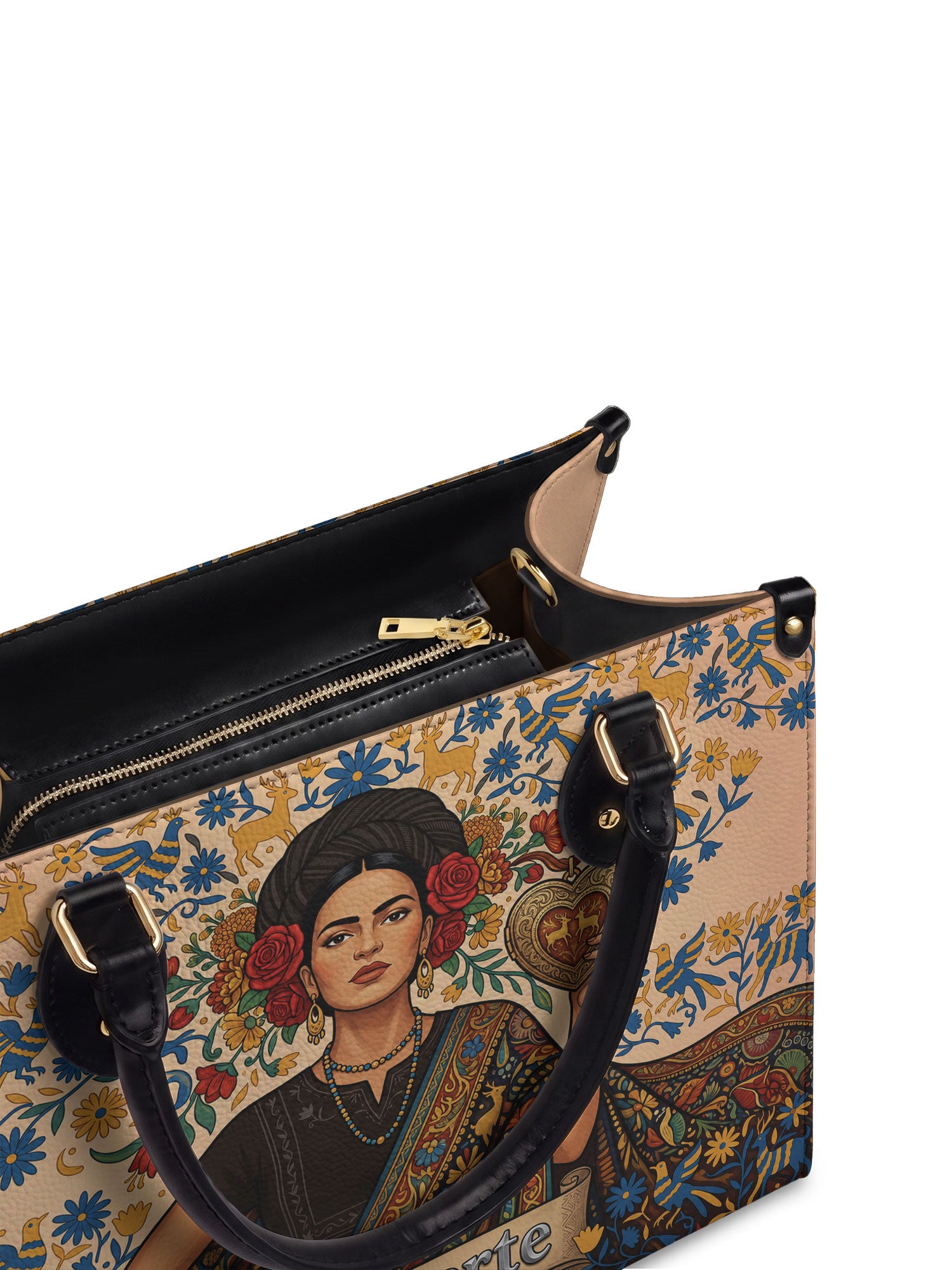 "Soy Fuerte" ver.3 Leather Handbag - detail | Paleta Bags