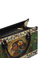 "Soy hija de la tierra" ver.6 Leather Handbag - detail | Paleta Bags