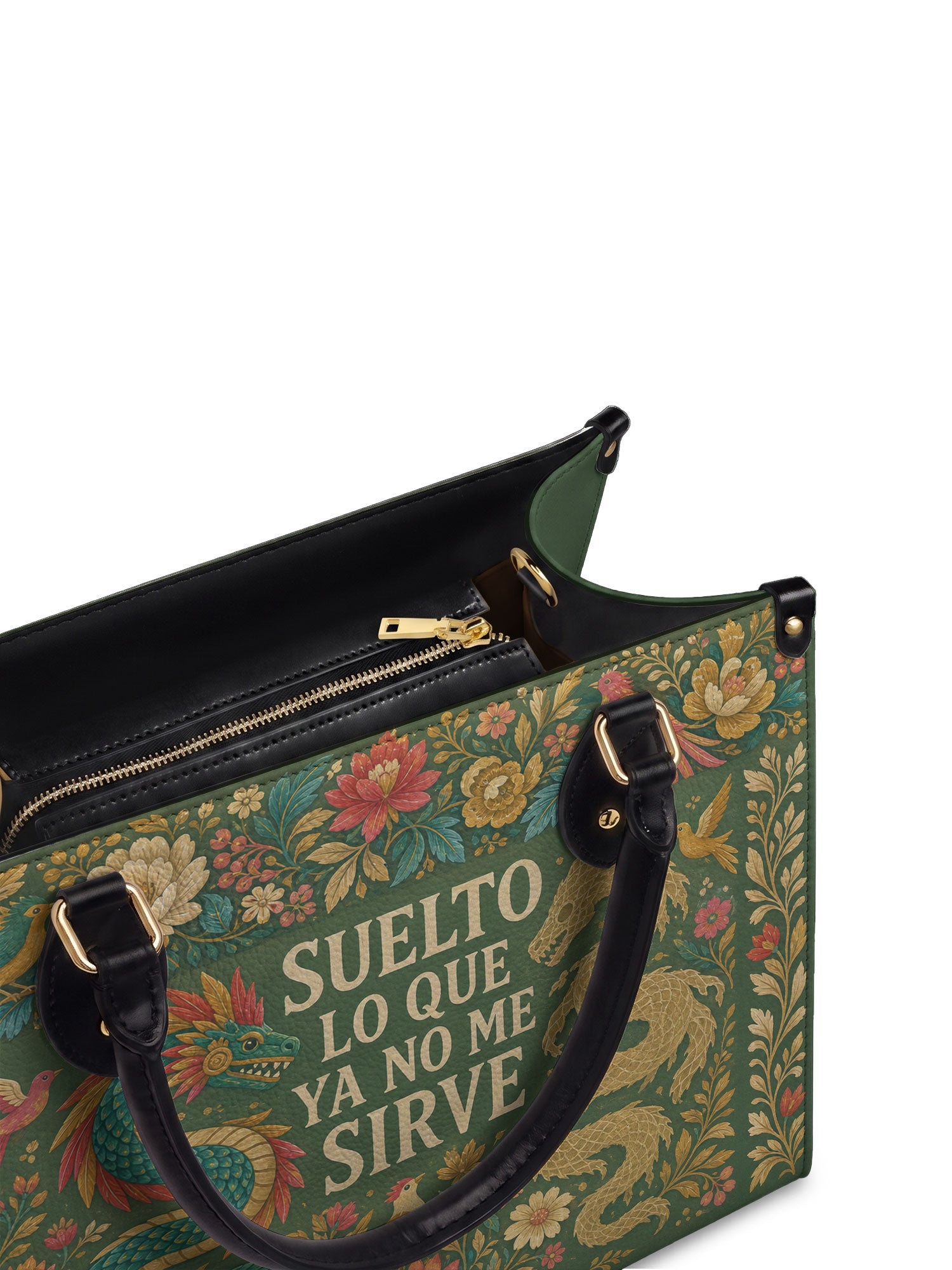 "Suelto lo que ya no me sirve" ver.3 Leather Handbag - detail | Paleta Bags