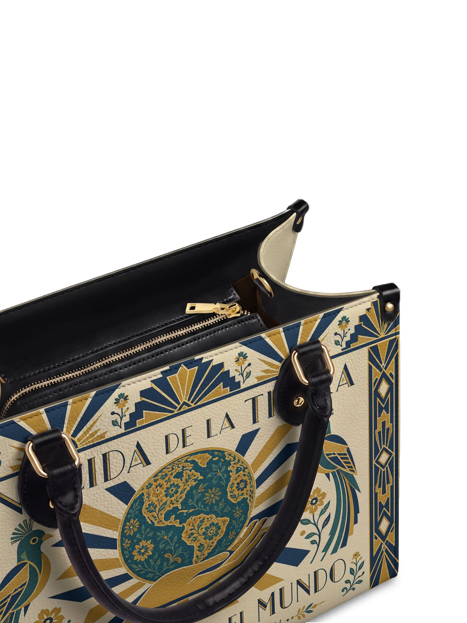 "Nacida de la tierra, hecha para el mundo" ver.2 Leather Handbag - detail | Paleta Bags