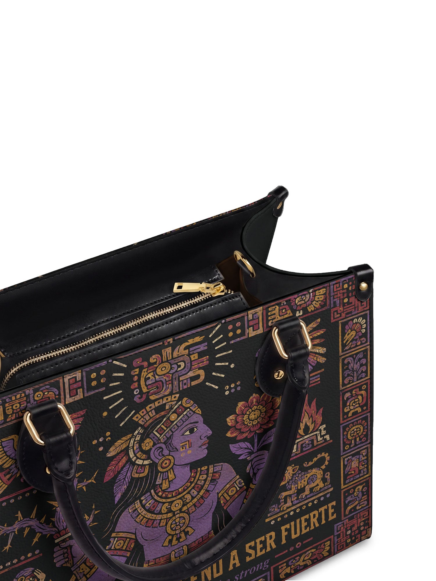 "El dolor me enseñó a ser fuerte" ver.4 Leather Handbag - detail | Paleta Bags