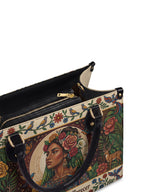 "Se amó hasta florecer" ver.8 Leather Handbag - detail | Paleta Bags