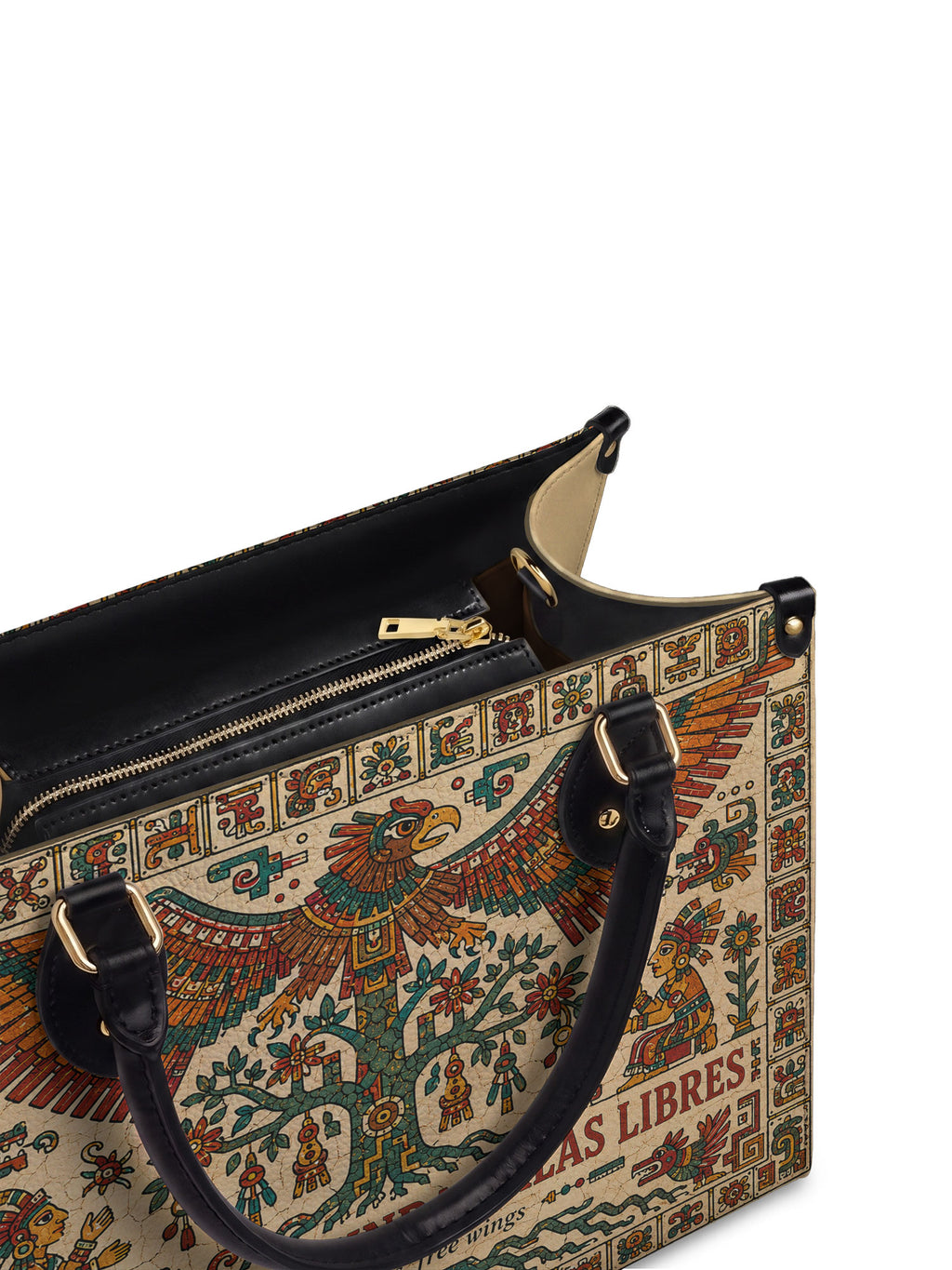 "Raíces profundas, alas libres" ver.5 Leather Handbag - detail | Paleta Bags
