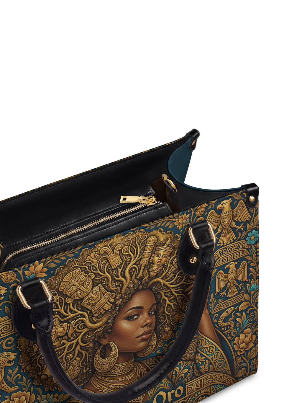 "Mi Raíz es Oro" ver.2 Leather Handbag - detail | Paleta Bags
