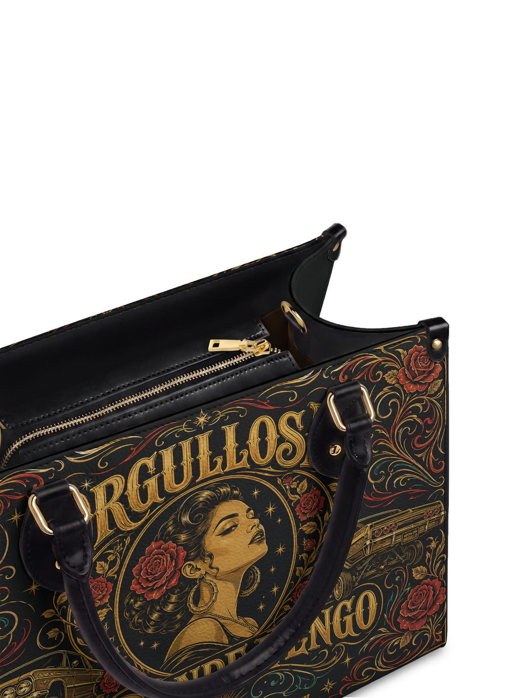 "Orgullosa de donde vengo" ver.4 Leather Handbag - detail | Paleta Bags