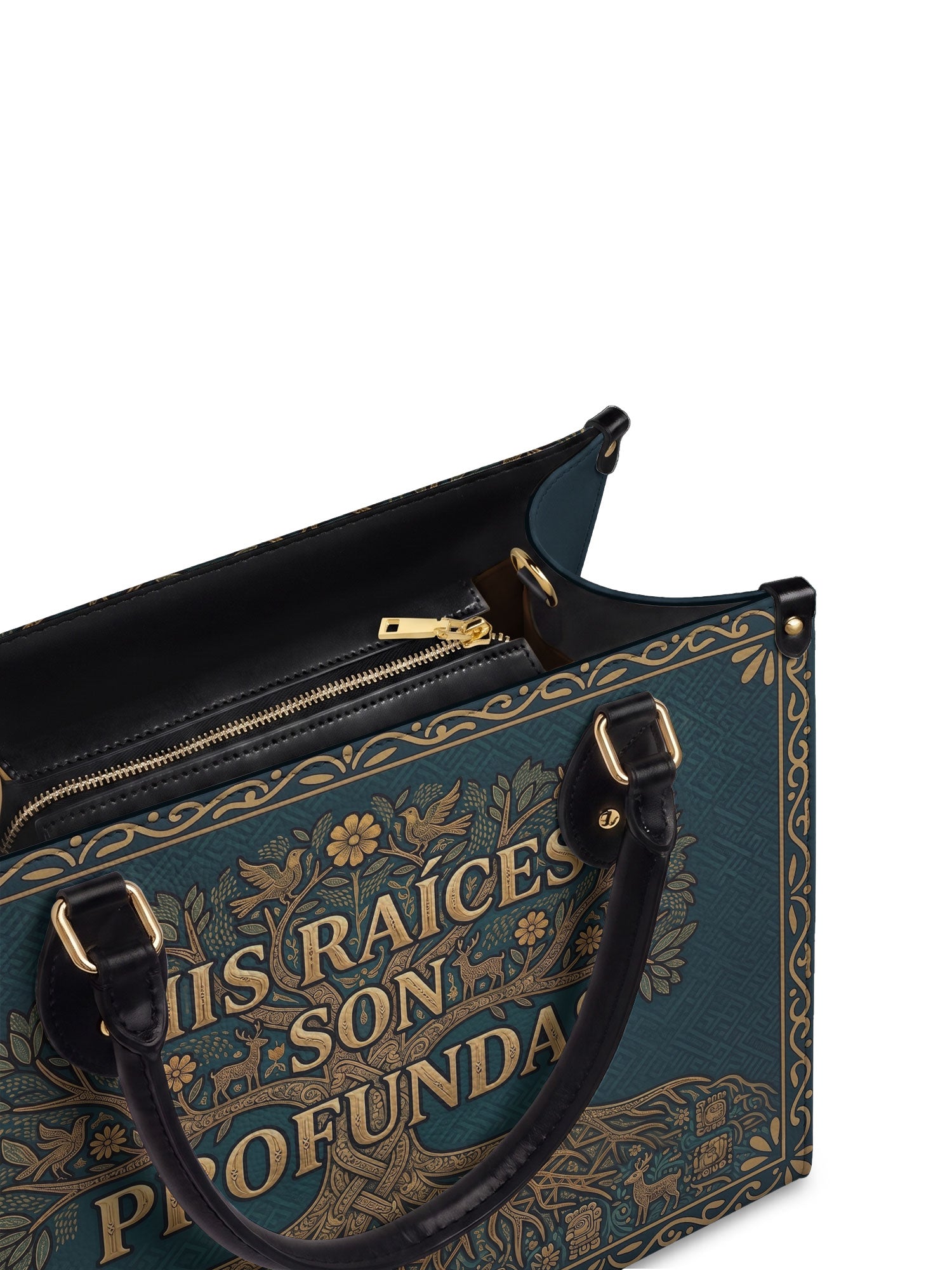 "Mis Raíces son Profundas" ver.2 Leather Handbag - detail | Paleta Bags