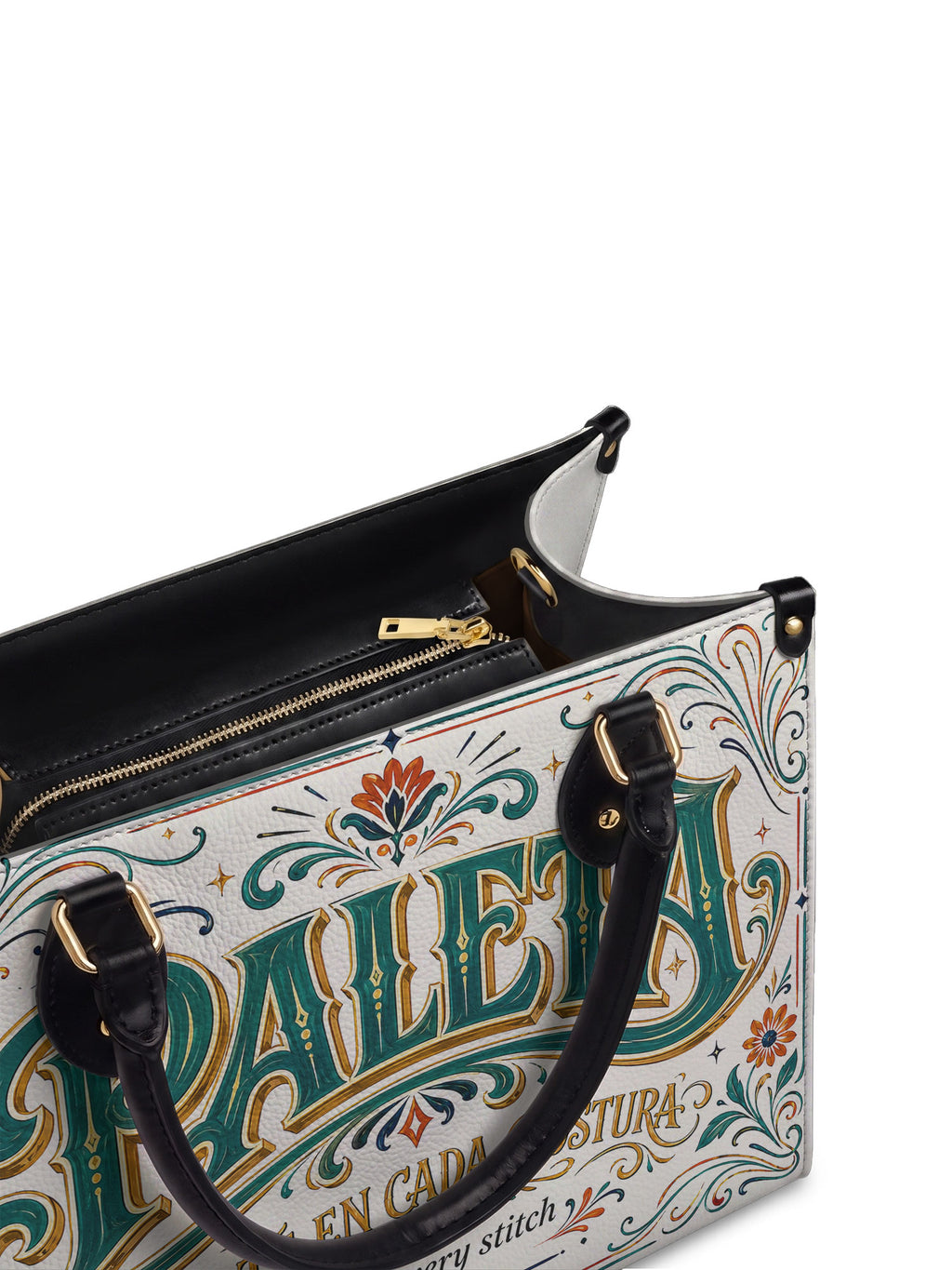 "La Paleta — Arte en cada costura" ver.2 Leather Handbag - detail
