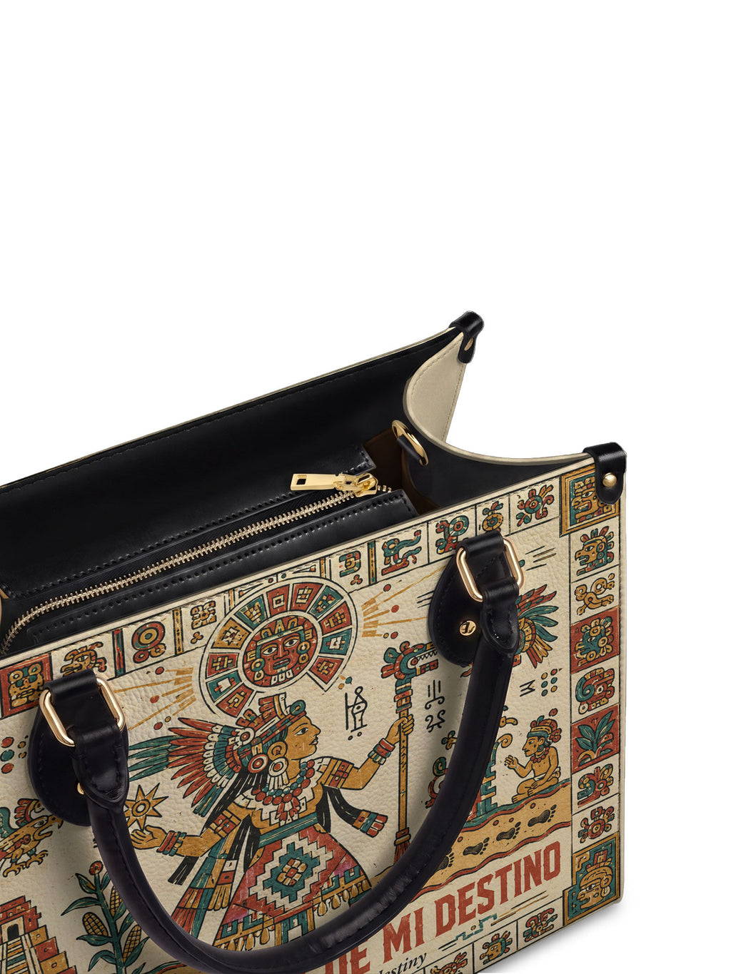 "Soy la dueña de mi destino" ver.3 Leather Handbag - detail | Paleta Bags