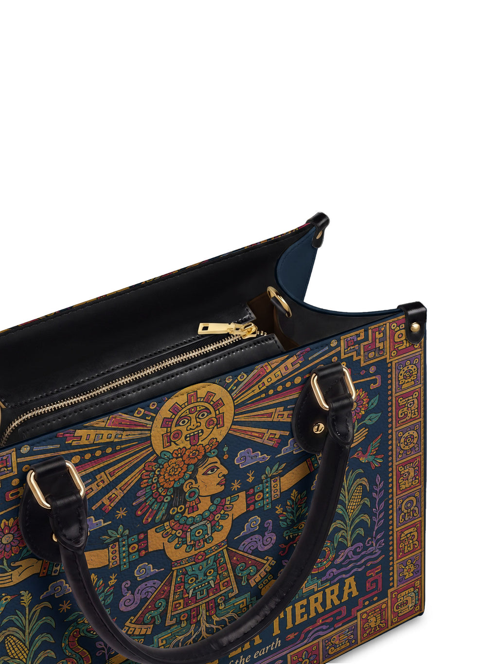 "Soy hija de la tierra" ver.2 Leather Handbag - detail | Paleta Bags