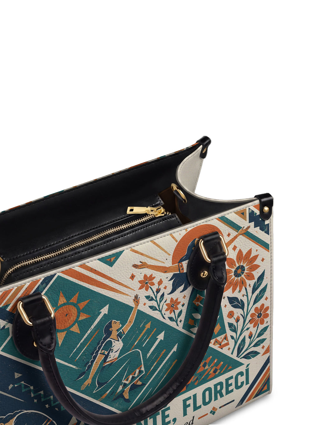 "Caí, me levanté, florecí" ver.3 Leather Handbag - detail | Paleta Bags