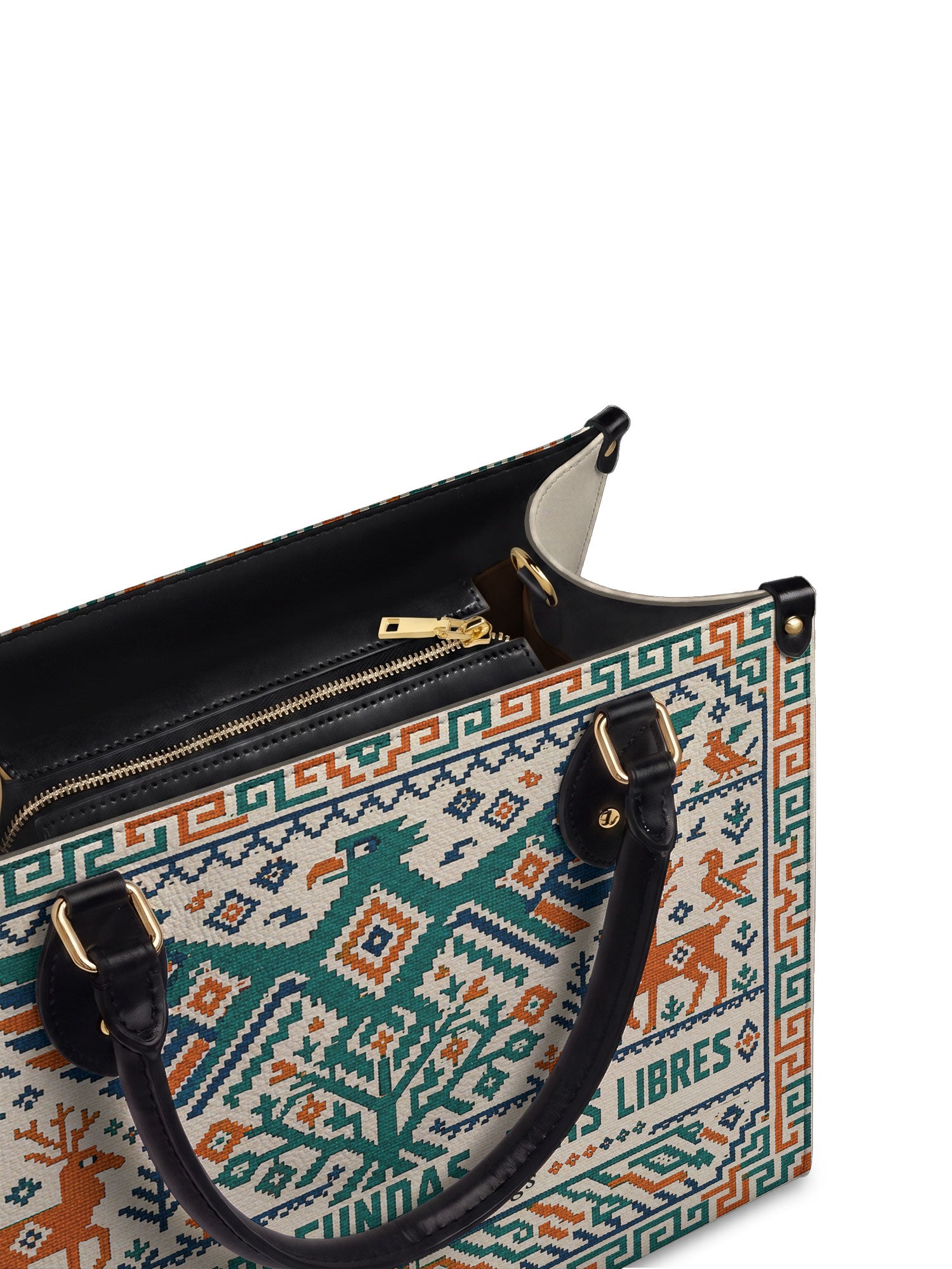 "Raíces profundas, alas libres" ver.4 Leather Handbag - detail | Paleta Bags