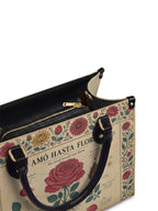 "Se amó hasta florecer" ver.5 Leather Handbag - detail | Paleta Bags