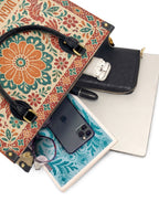 "Otomi Wild Embroidery" ver.5 Leather Handbag - interior | Paleta Bags
