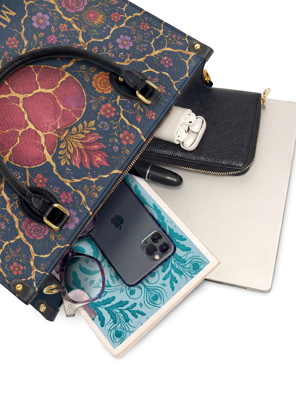 "Mi amor propio es sagrado" ver.3 Leather Handbag - interior | Paleta Bags