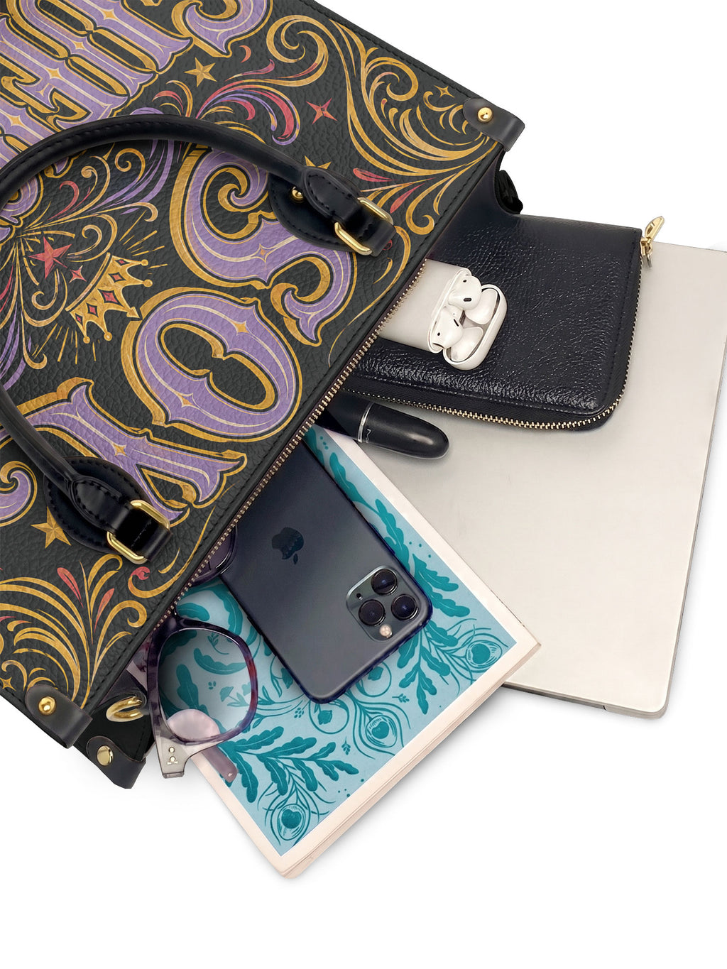 "Soy suficiente, tal y como soy" ver.2 Leather Handbag - interior | Paleta Bags