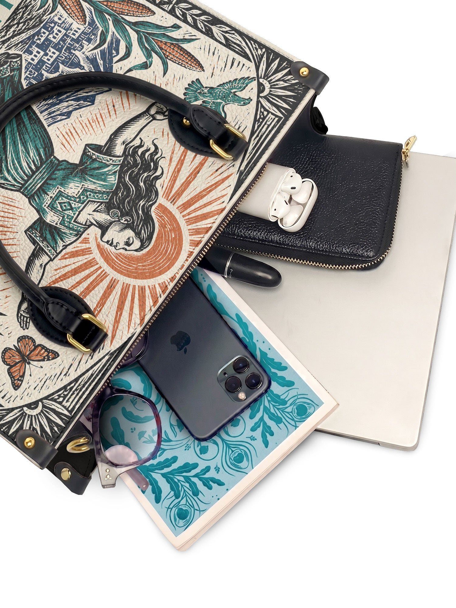 "Soy la dueña de mi destino" ver.2 Leather Handbag - interior | Paleta Bags