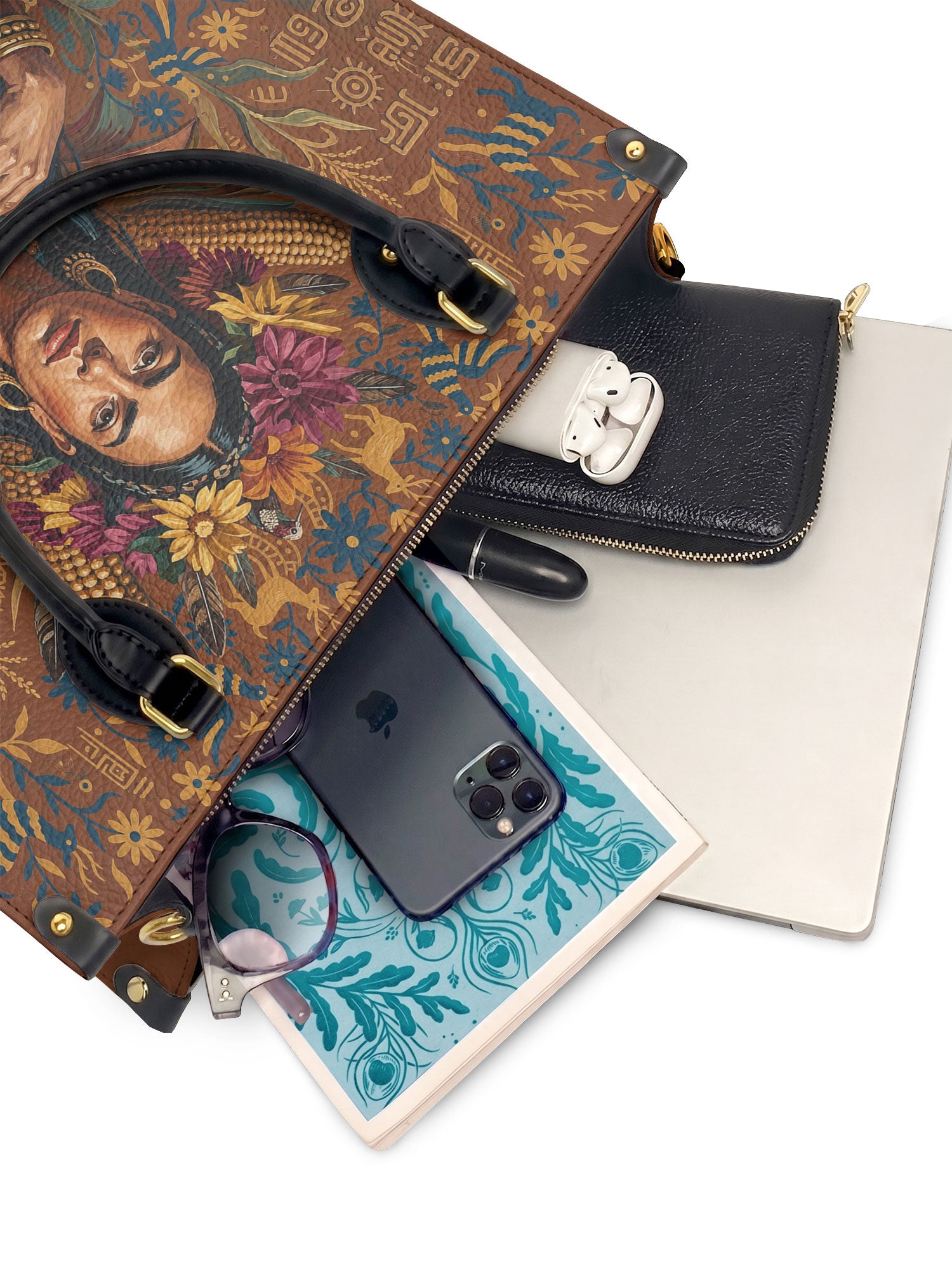 "Soy Fuerte" ver.4 Leather Handbag - interior | Paleta Bags
