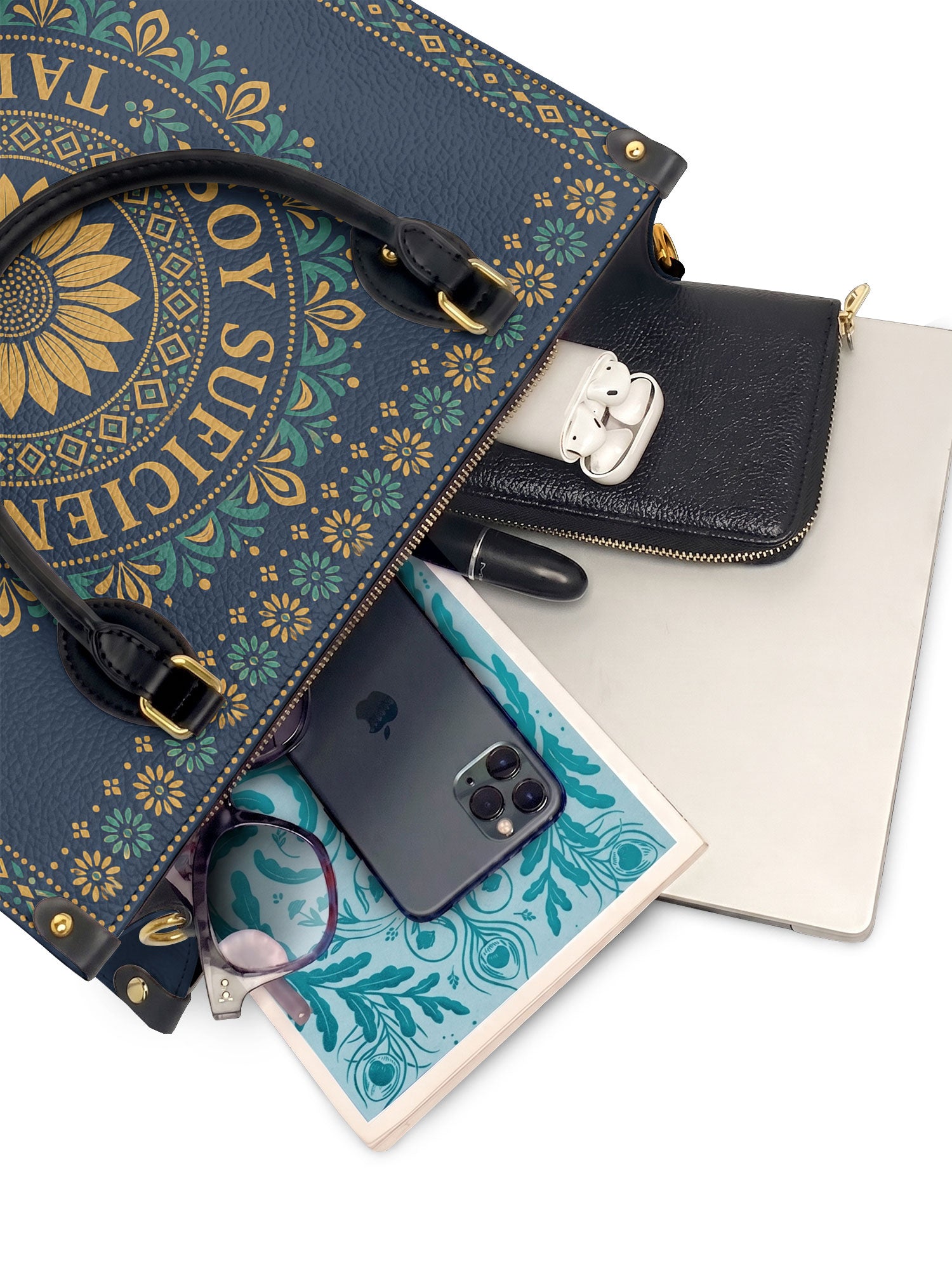 "Soy suficiente, tal y como soy" ver.7 Leather Handbag - interior | Paleta Bags