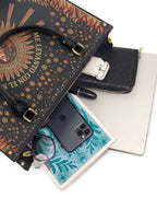 "Me levanto con el sol y llevo el fuego" ver.3 Leather Handbag - interior | Paleta Bags