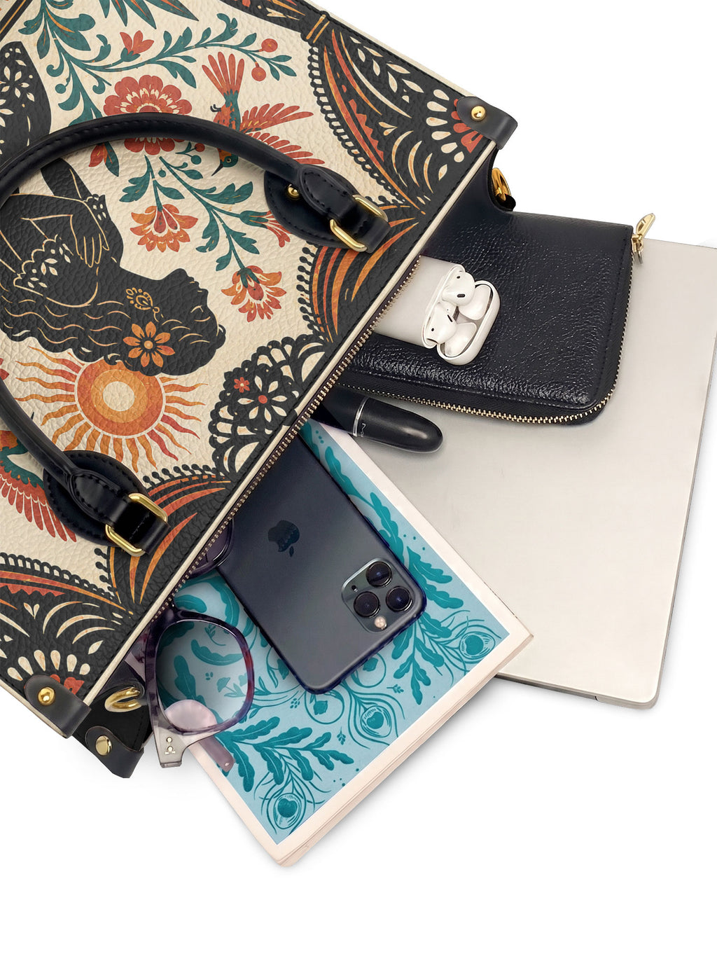 "Mi amor propio es sagrado" ver.5 Leather Handbag - interior | Paleta Bags