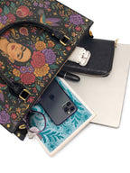 "Me merezco todo lo bueno" ver.1 Leather Handbag - interior | Paleta Bags