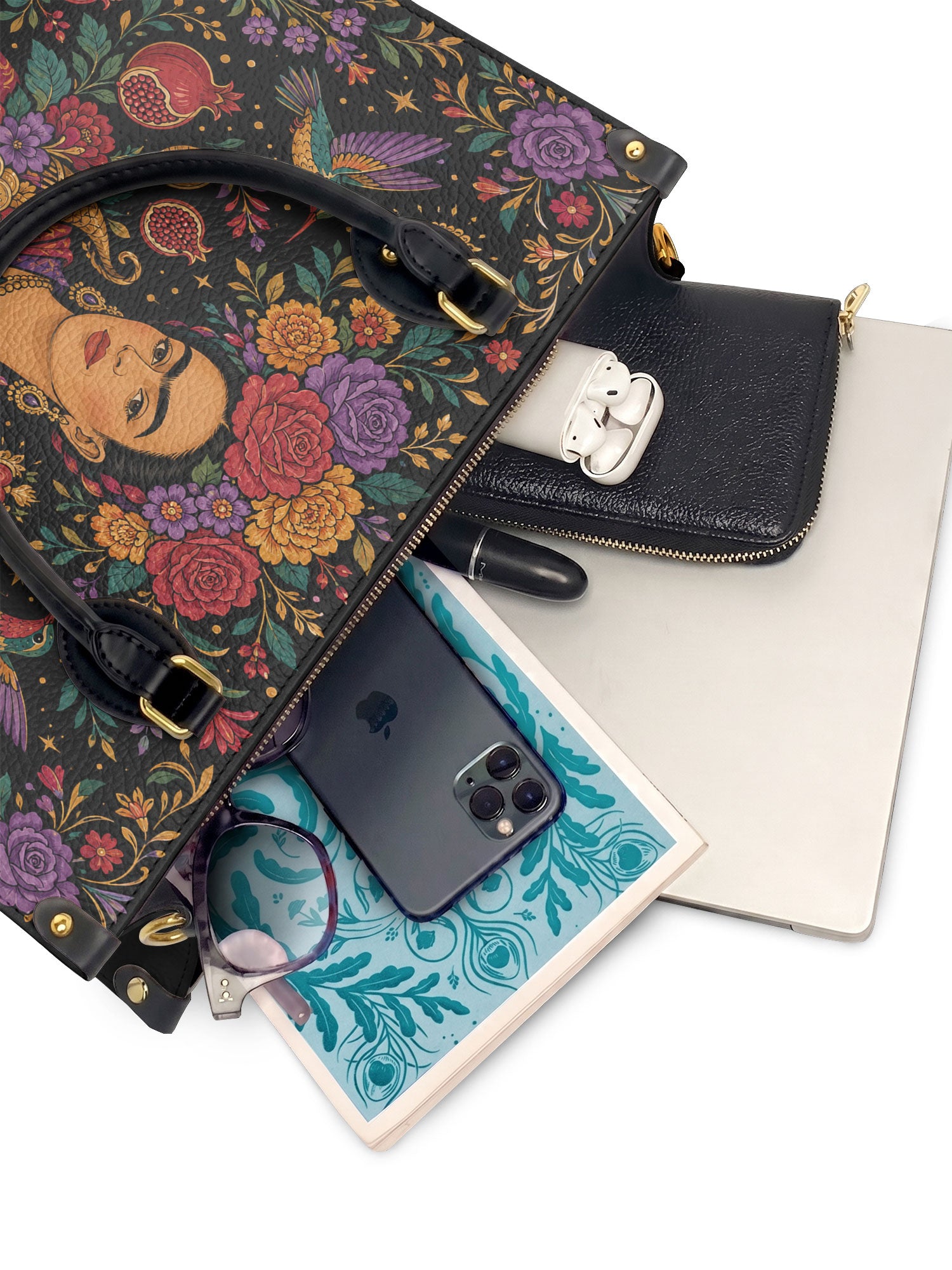 "Me merezco todo lo bueno" ver.1 Leather Handbag - interior | Paleta Bags