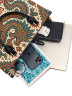 "Soy fuego que no se apaga" ver.2 Leather Handbag - interior | Paleta Bags