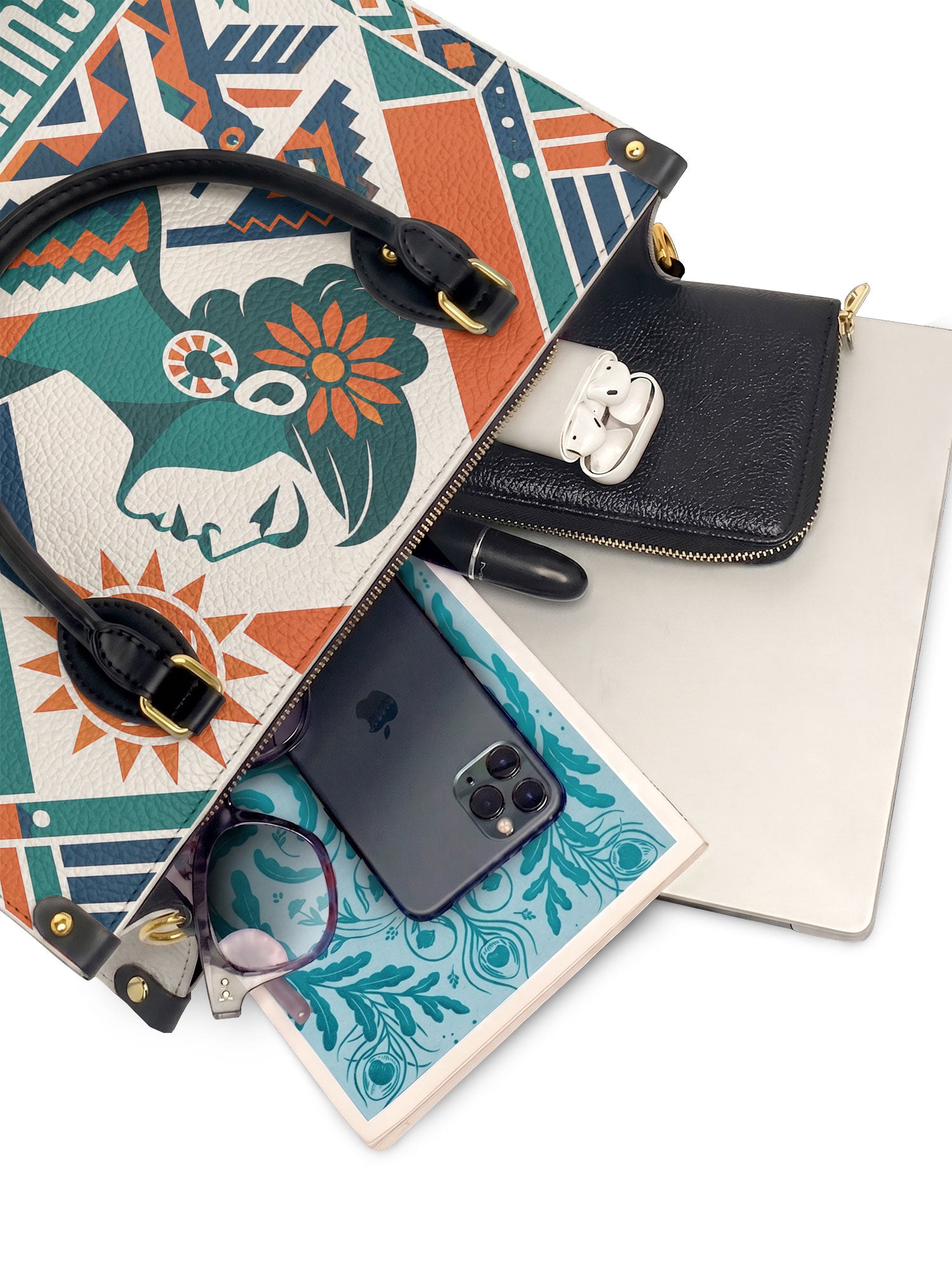 "Mi cultura es mi poder" ver.4 Leather Handbag - interior | Paleta Bags