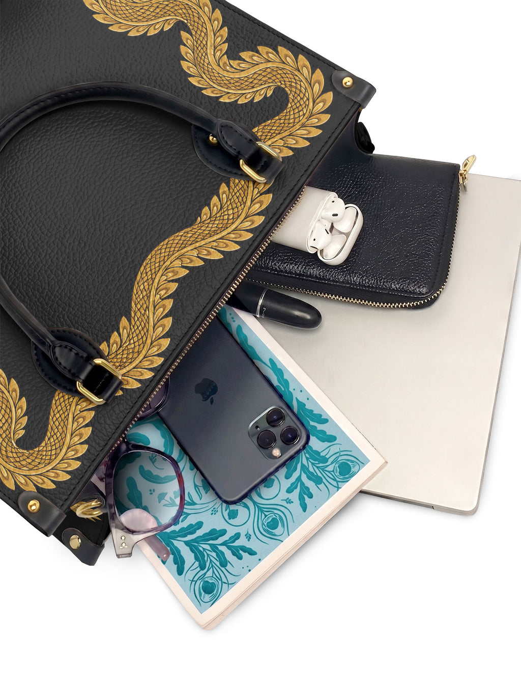 "XIUHCÓATL" Leather Handbag - interior | Paleta Bags