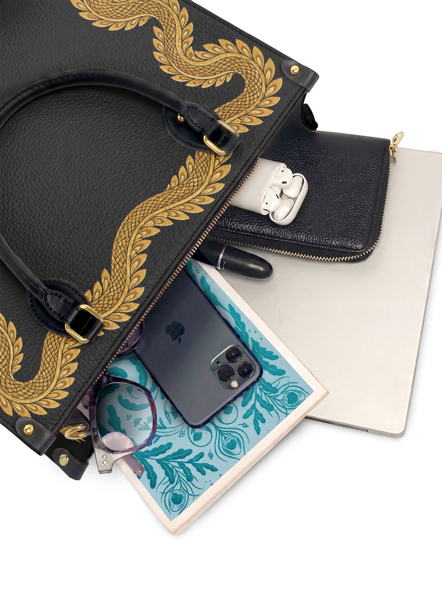 "XIUHCÓATL" Leather Handbag - interior | Paleta Bags