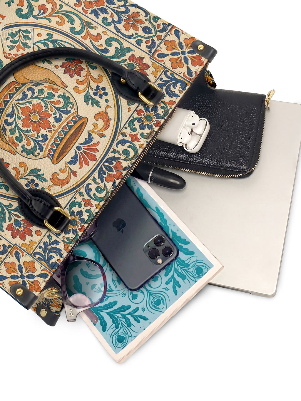 "Hecha a mano, hecha con amor" ver.2 Leather Handbag - interior