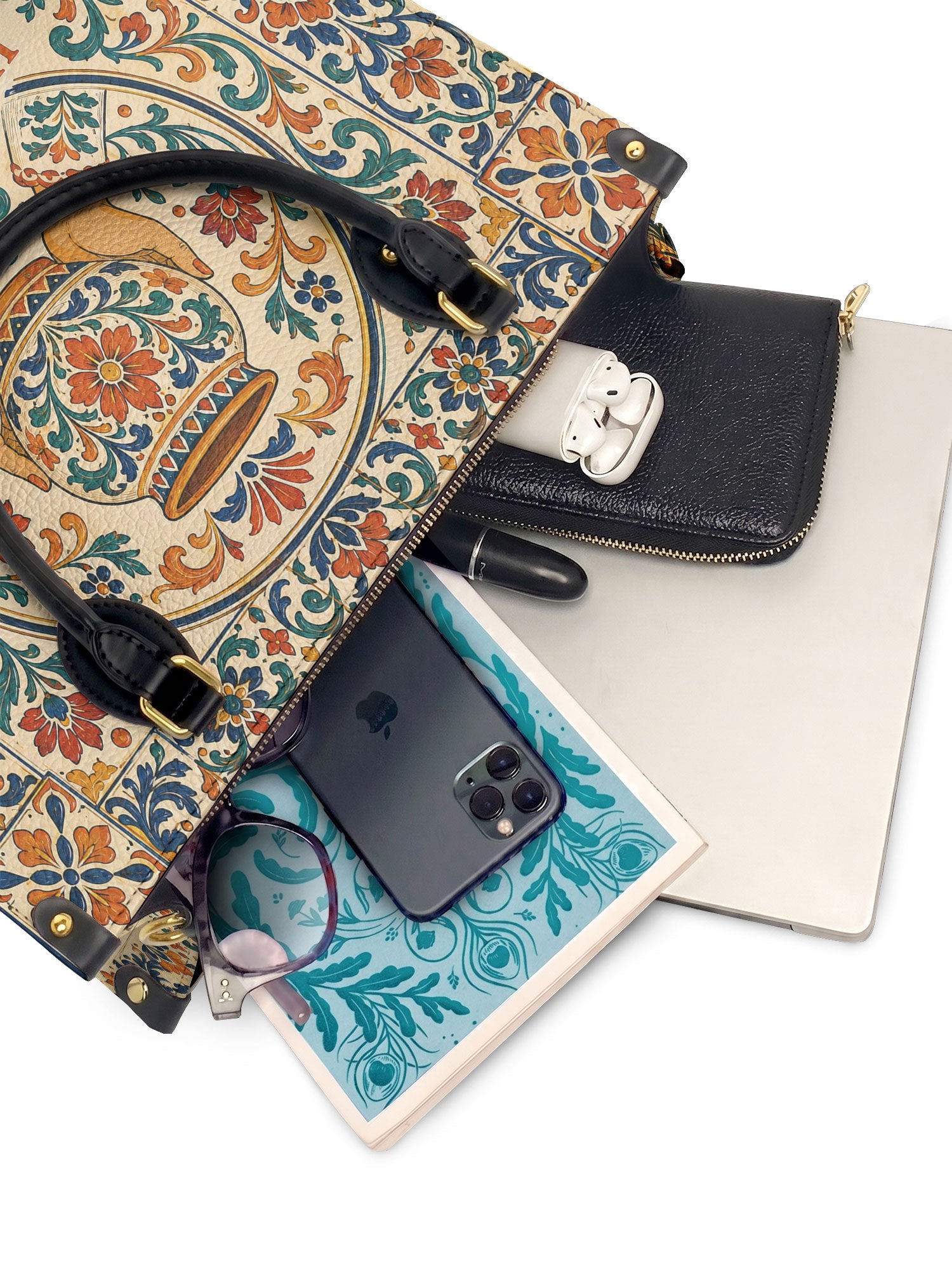 "Hecha a mano, hecha con amor" ver.2 Leather Handbag - interior