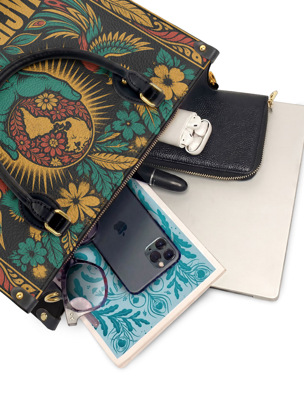 "Nacida de la tierra, hecha para el mundo" ver.4 Leather Handbag - interior | Paleta Bags