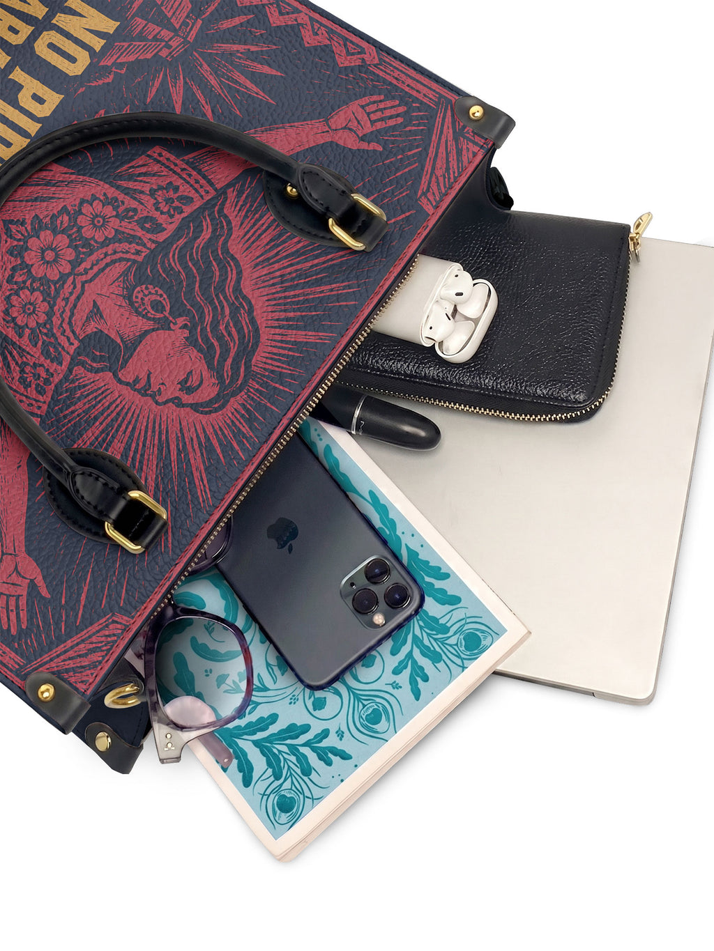 "No pido permiso para ocupar espacio" ver.2 Leather Handbag - interior | Paleta Bags