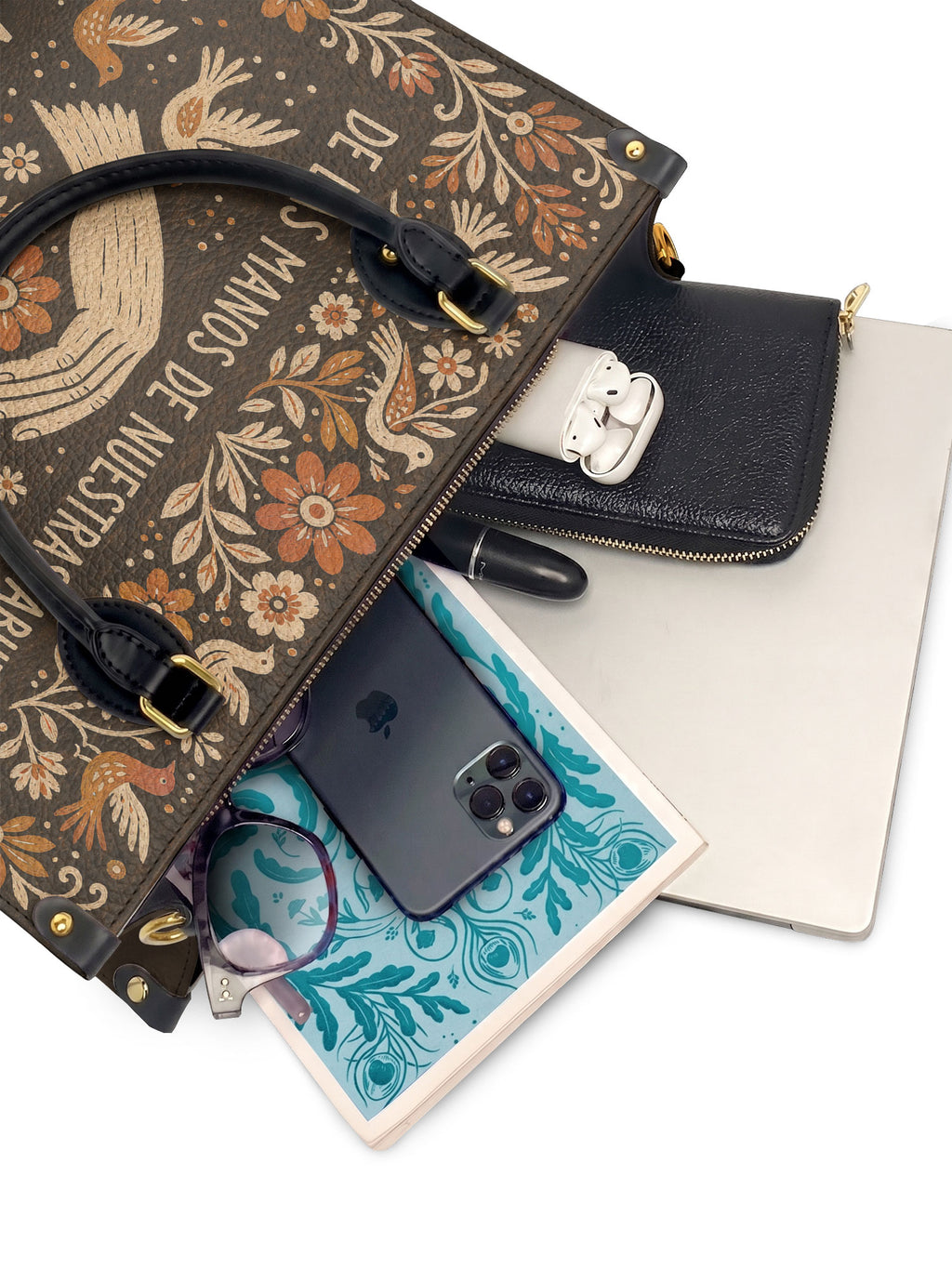 "De las manos de nuestras abuelas a las nuestras" ver.2 Leather Handbag - interior | Paleta Bags