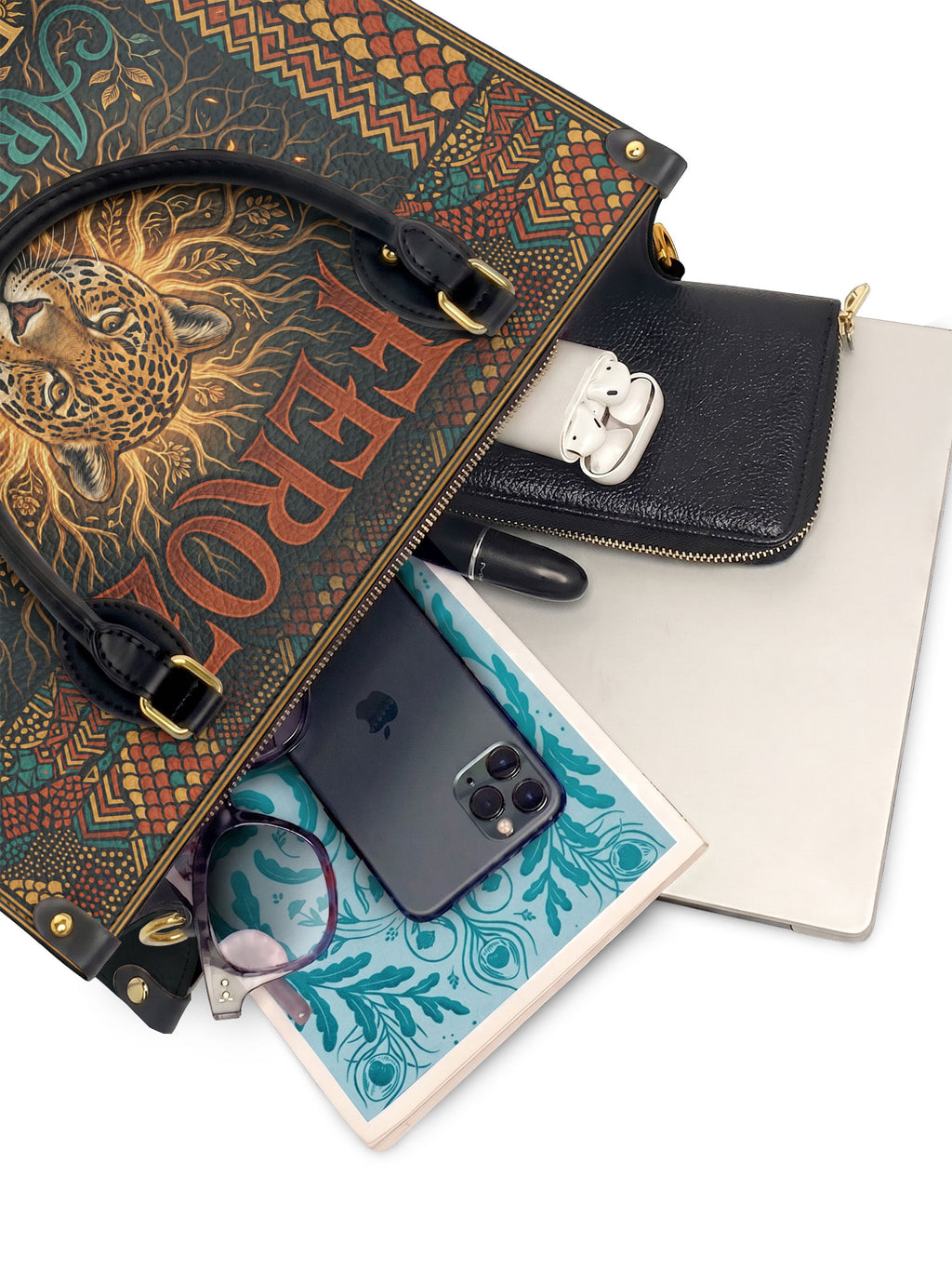 "Feroz. Arraigada. Radiante" ver.6 Leather Handbag - interior | Paleta Bags