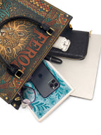 "Feroz. Arraigada. Radiante" ver.6 Leather Handbag - interior | Paleta Bags