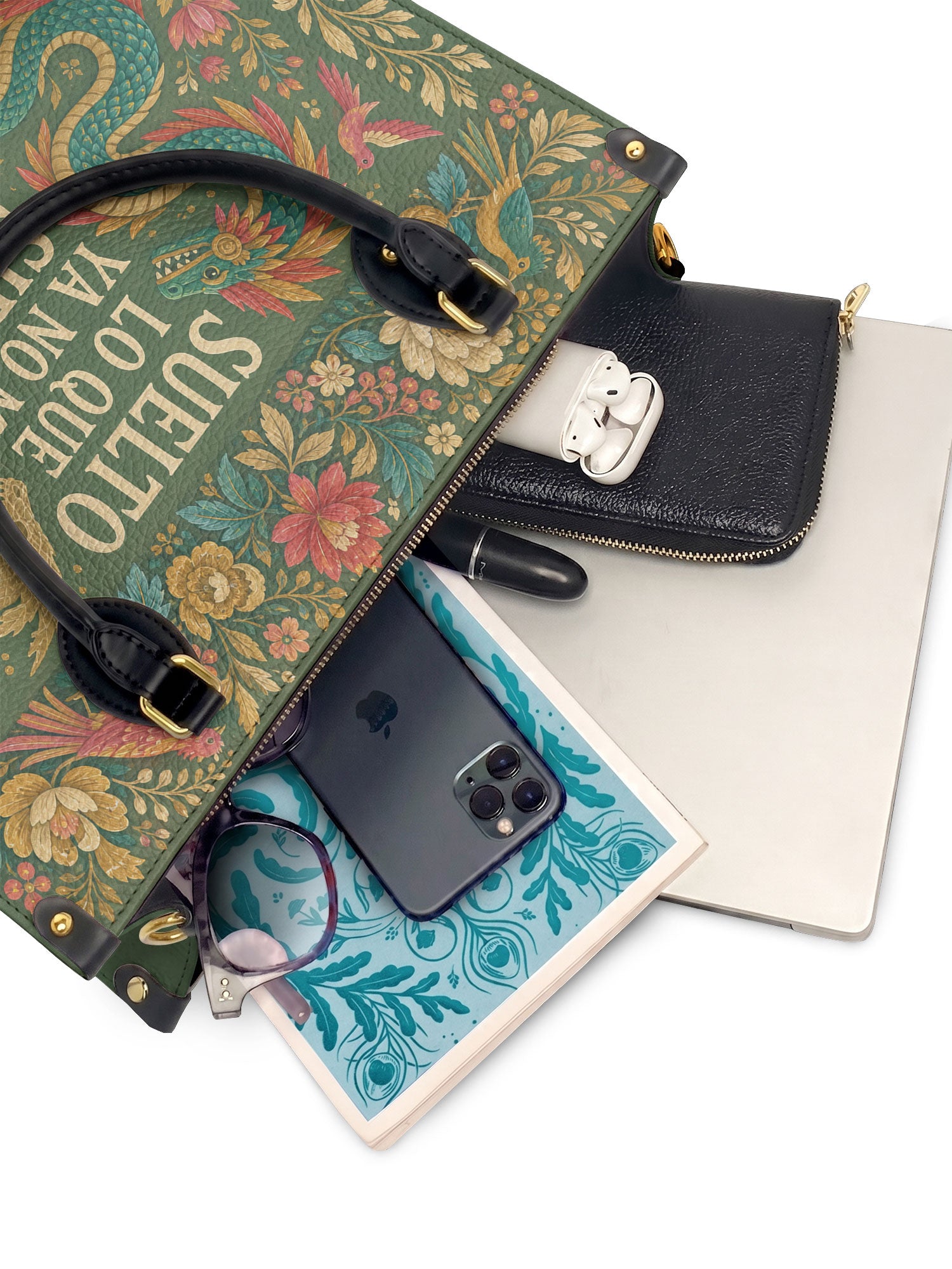 "Suelto lo que ya no me sirve" ver.3 Leather Handbag - interior | Paleta Bags