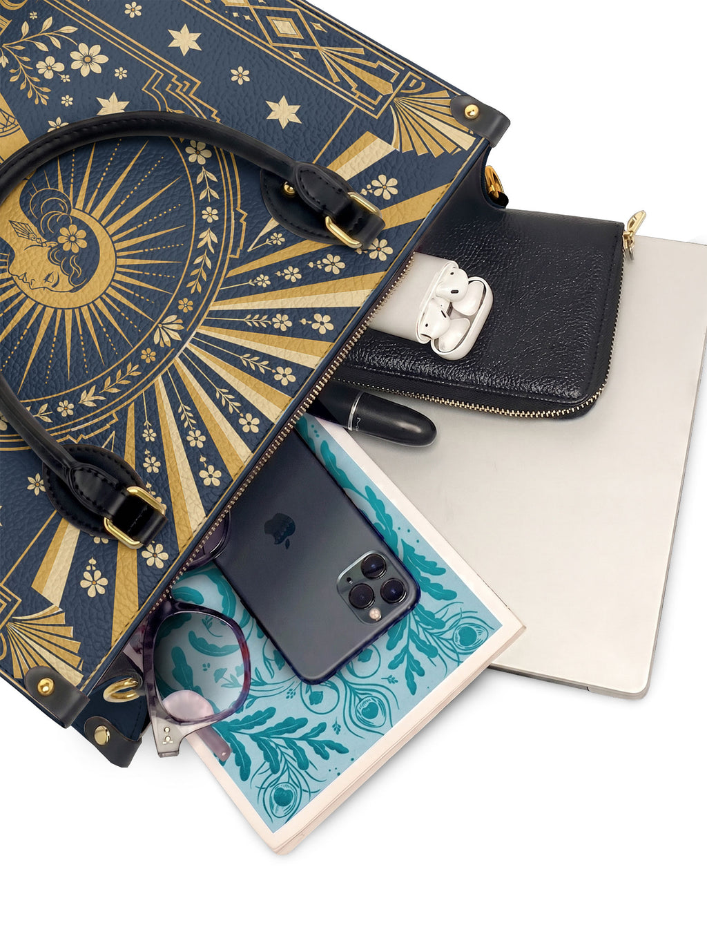 "Eres la mujer que alguna vez soñaste ser" ver.7 Leather Handbag - interior | Paleta Bags
