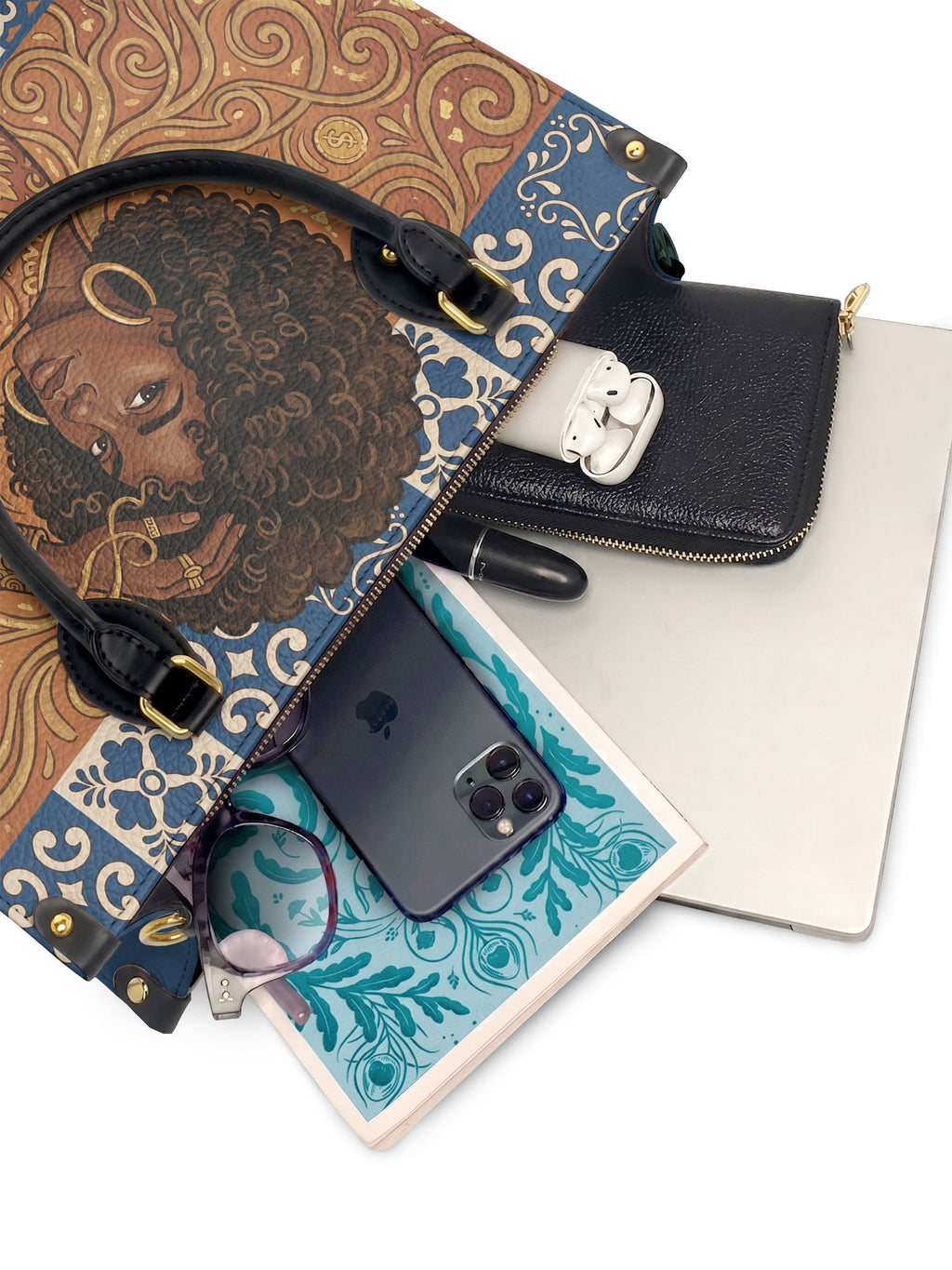 "Mi Raíz es Oro" ver.1 Leather Handbag - interior | Paleta Bags