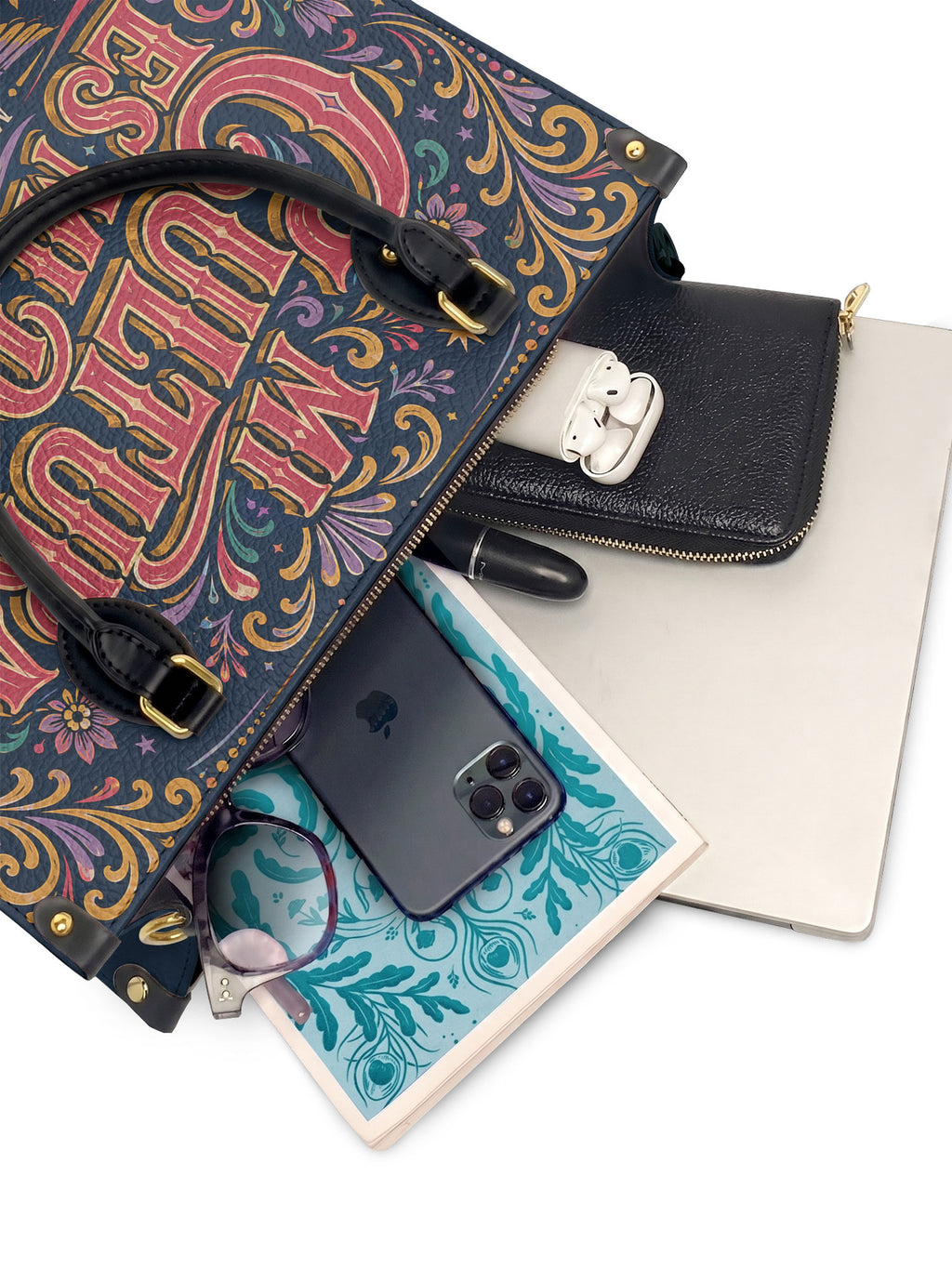 "Mi cultura es mi poder" ver.2 Leather Handbag - interior | Paleta Bags