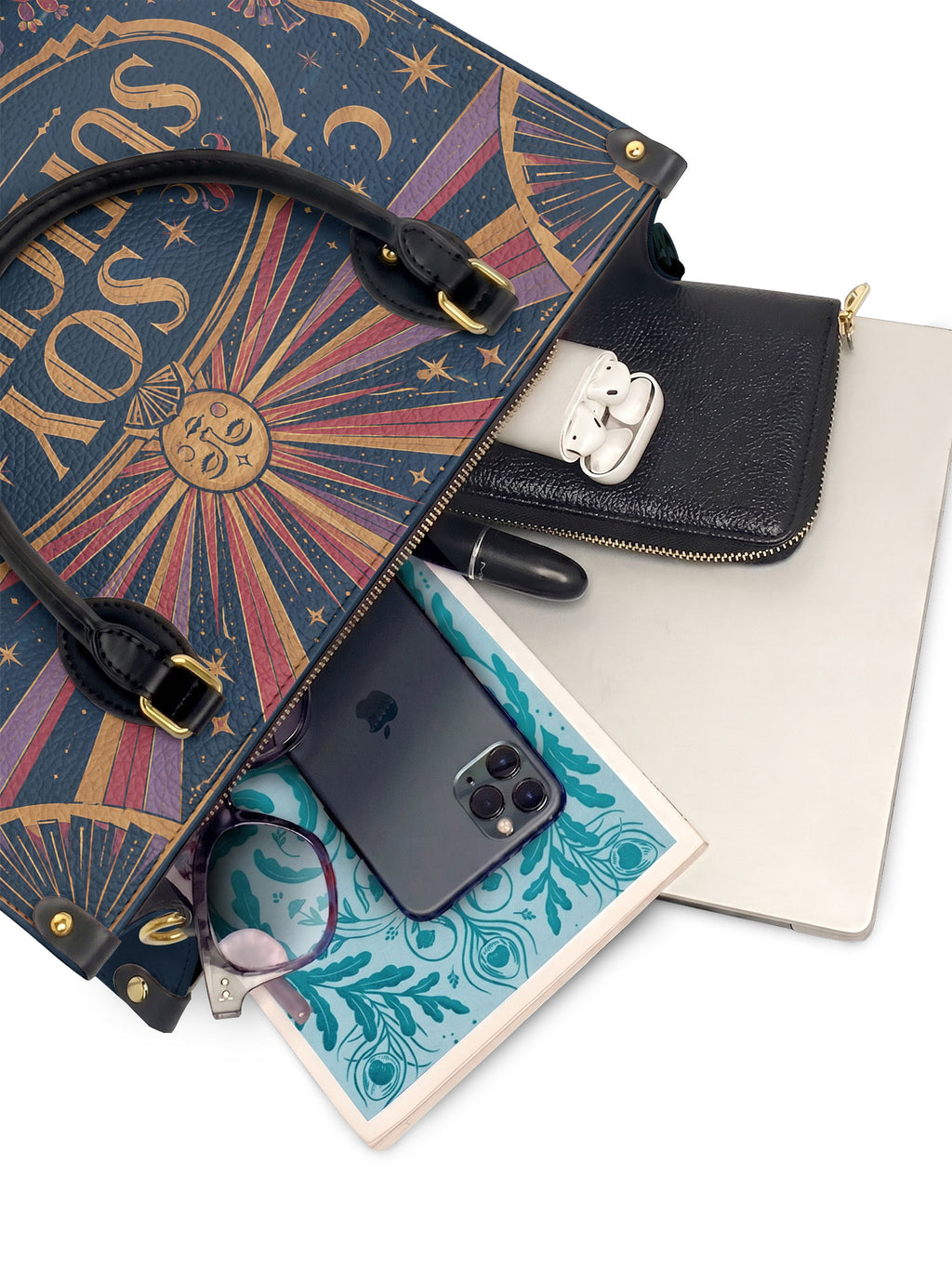 "Soy suficiente, tal y como soy" ver.3 Leather Handbag - interior | Paleta Bags