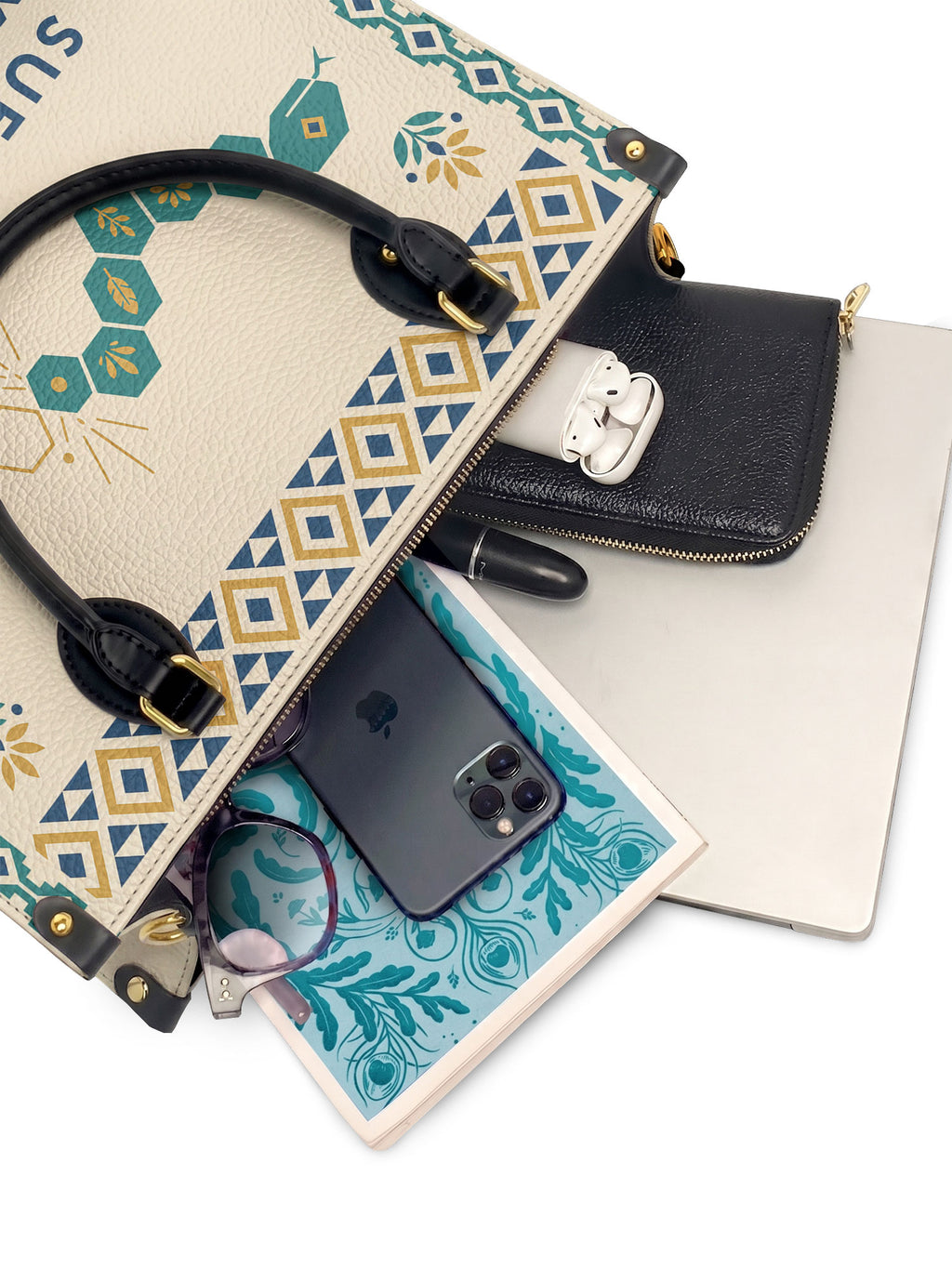 "Suelto lo que ya no me sirve" ver.4 Leather Handbag - interior | Paleta Bags