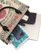 "Como la flor, regreso cada primavera" ver.3 Leather Handbag - interior | Paleta Bags