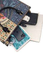 "Ella es la tormenta y también el refugio" ver.1 Leather Handbag - interior | Paleta Bags