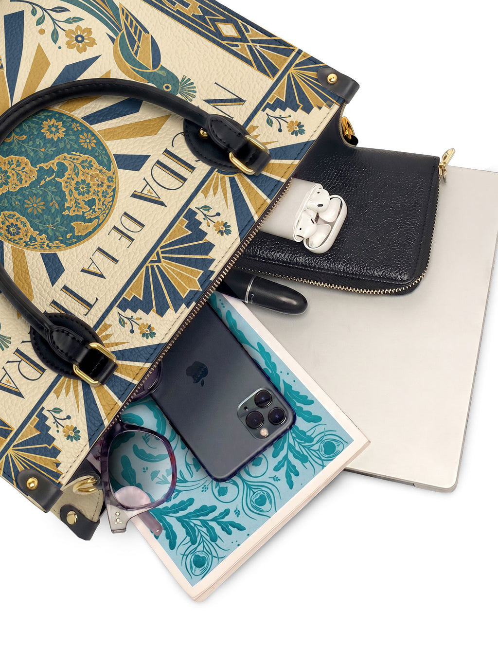 "Nacida de la tierra, hecha para el mundo" ver.2 Leather Handbag - interior | Paleta Bags