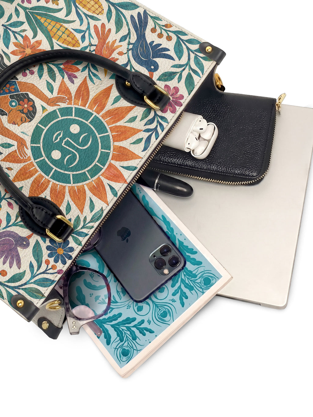 "Nací para brillar" ver.2 Leather Handbag - interior | Paleta Bags